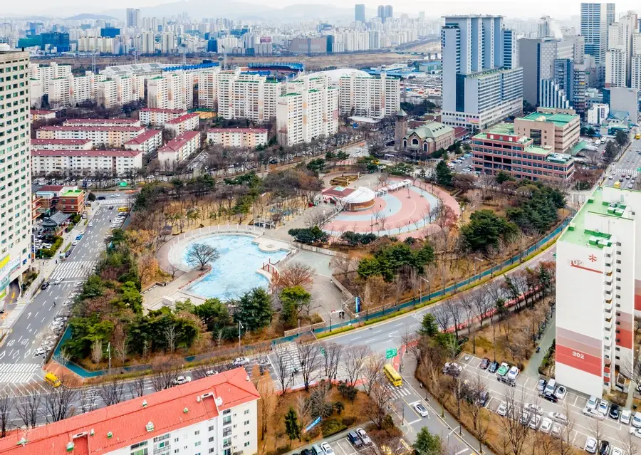 목동2·3단지와 파리공원·양천도서관 주변의 2020년 배치