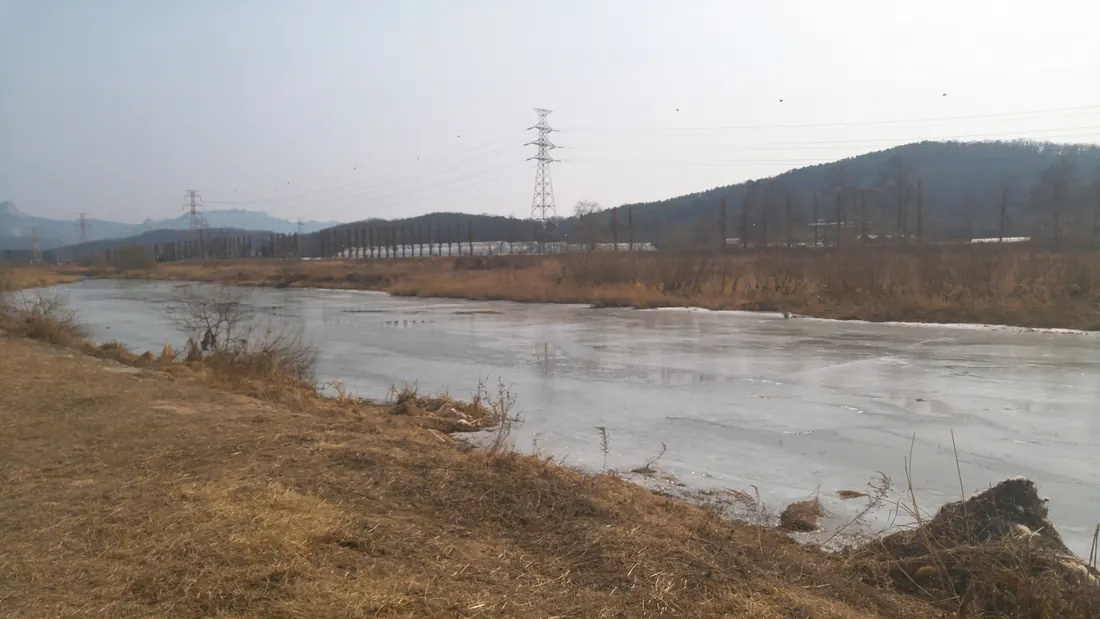 2018년 공개된 고양시 대자동 일대 공릉천과 겨울 강변